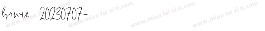 bowie ·20230707字体转换
